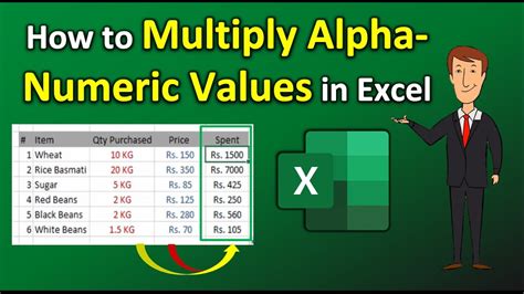 How To Multiply Alpha Numeric Values In Excel Awesome Excel Trick