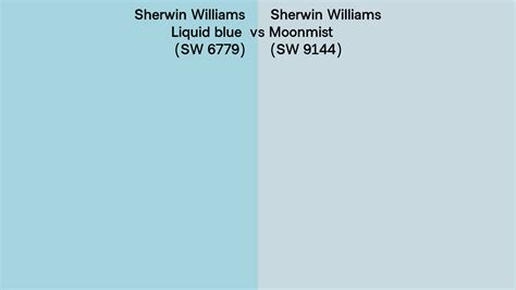 Sherwin Williams Liquid Blue Vs Moonmist Side By Side Comparison