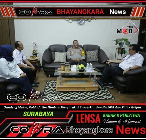 Gandeng Media Polda Jatim Himbau Masyarakat Sukseskan Pemilu 2024 Dan