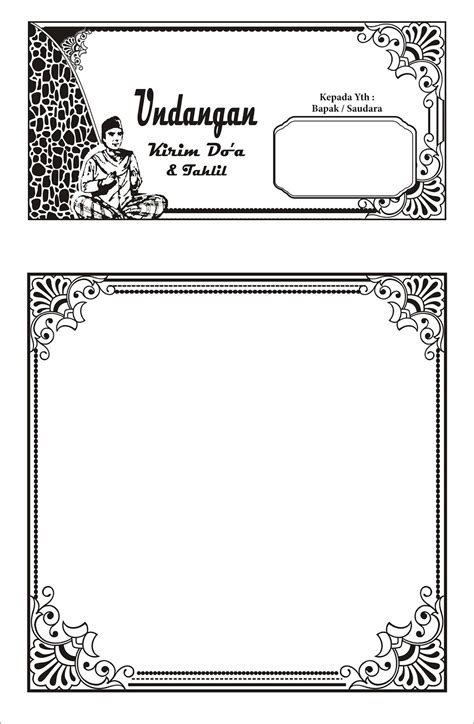 Frame Template Undangan Tahlil - IMAGESEE