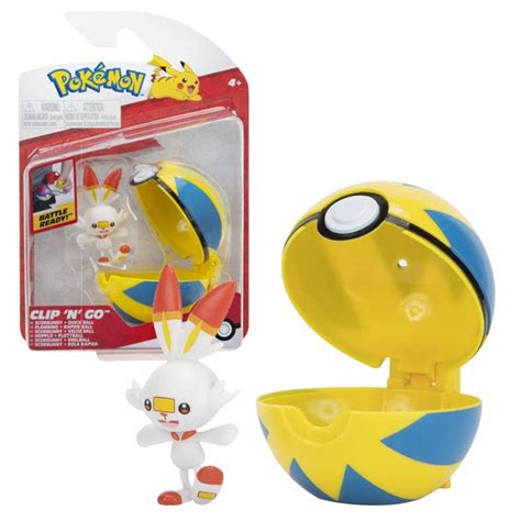 Pokemon Clip And Go Pokeball Pokemon Figure Scorbunny Latest Wave