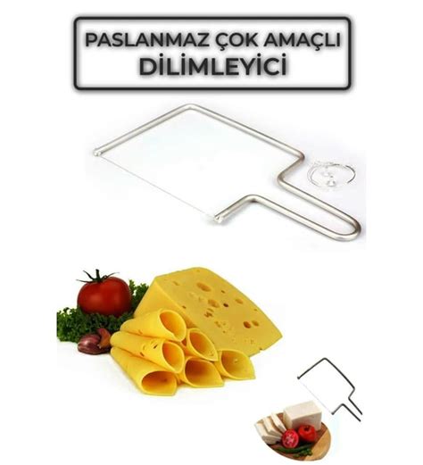 Paslanmaz Ok Ama L Dilimleyici Pratik Peynir Dilimleyici Yedek Tel