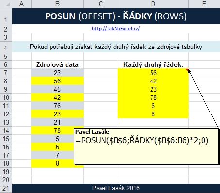 Posun Offset Funkce Excel Kolen Konzultace