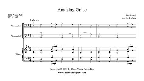 Amazing Grace Hymnscello Duetamazing Graceaspx