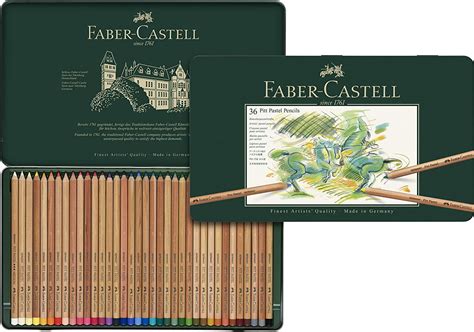 Faber Castell Pitt Pastel Pencil Set Assorted Colors Tin Box Set Of