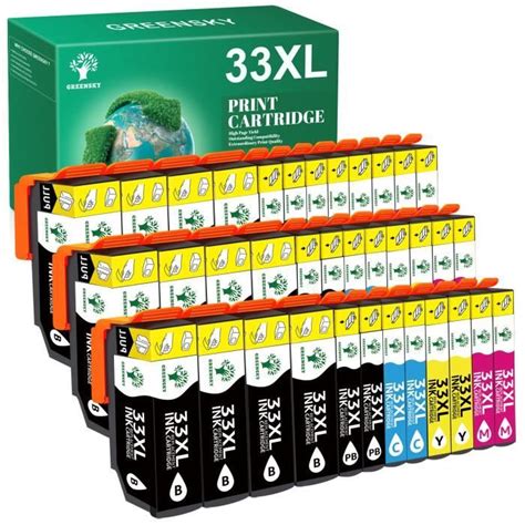 GREENSKY 36 Pack Cartouche Epson XP 7100 XP 540 XP 530 XP 640 XP 635 XP