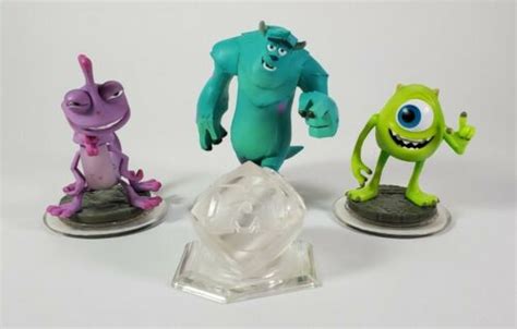 Disney Infinity Monsters Inc Playset Lot Sully Mike Wazowski Randall