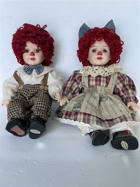 Raggedy Ann And Andy Porcelain Dolls Seymour Mann Connoisseur Collection