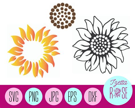 Sunflower SVG Layered Cut File for Cricut Instant Download - Etsy