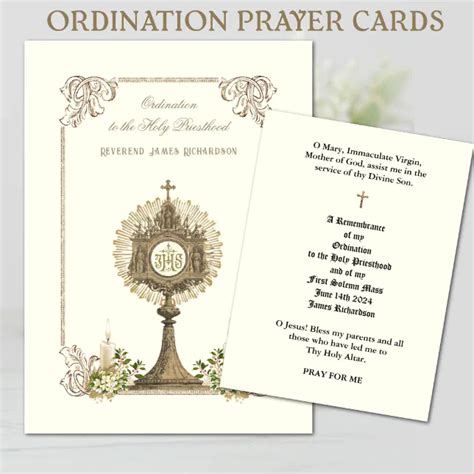 Catholic Priest Ordination Holy Cards Zazzle