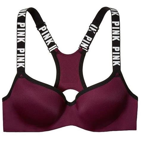 Victoria S Secret Pink Ultimate Racerback Push Up Bra Wine Black