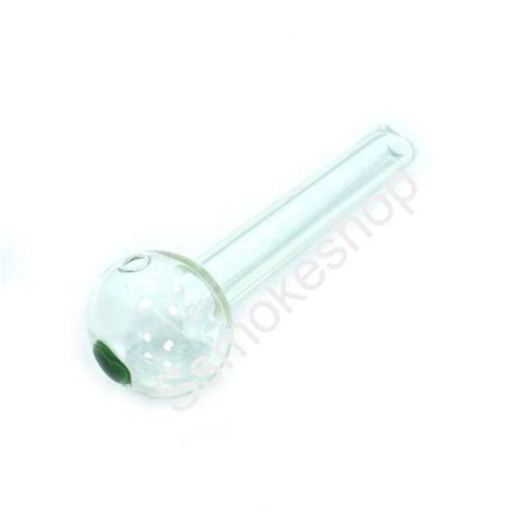 Fancy Pyrex Glass Oil Burner Pipe Thick Glass 4 Inches With Color Dot