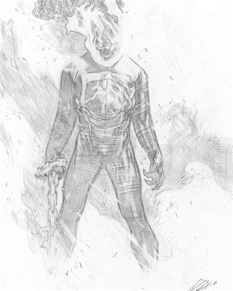 Ghost Rider Pencils By Alexander Lozano Ghostrider Marvel