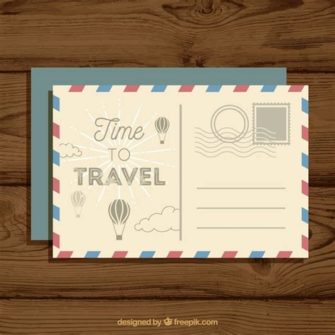 Premium Vector | Travel postcard in vintage style