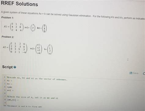 Solved A Given System Of Linear Equations Axb Can Be Solved