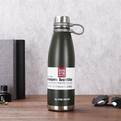 Custom Covered Vacuum Insulated Hot Water Bottle Double Wall Stainless Steel Flasks China