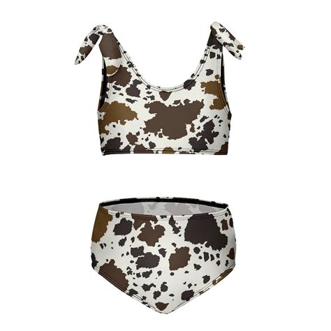 Cowhide Pattern Girl S Piece Bikini Set Beach Sport Swimsuit Swimwear Y Cm Walmart