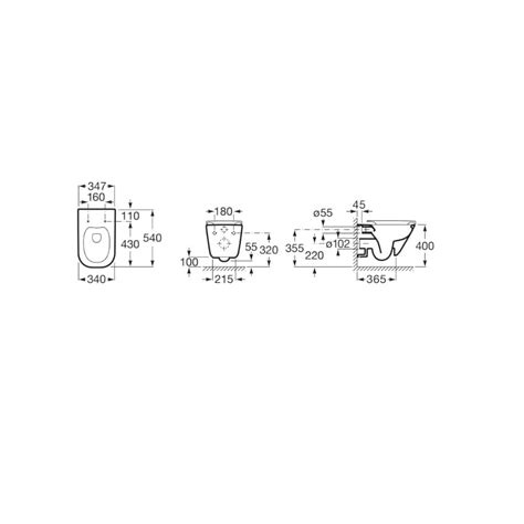 Roca Gap Square Miska Wc Wisz Ca Rimless W Zestawie Z Desk Slim