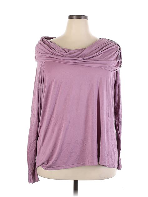 Soft Surroundings Purple Long Sleeve Top Size 3x Plus 70 Off Thredup