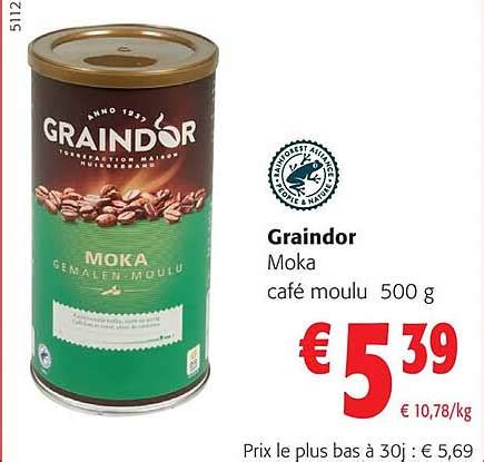 Promo Graindor Moka Café Moulu chez Colruyt iCatalogue fr