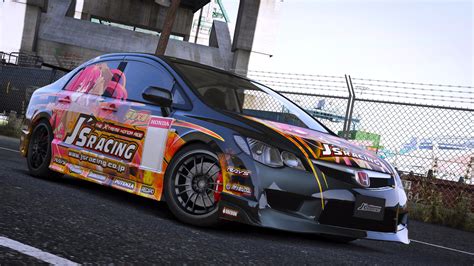 Civic Type R FD2 Itasha Livery GTA5 Mods