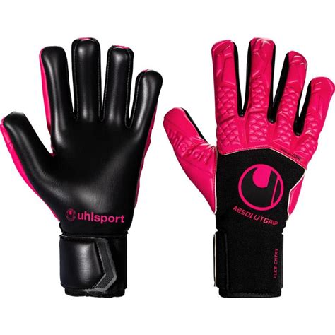 uhlsport HYPERBLACK Pink Absolutgrip HN 325ゴールキーパーグローブサイズ7 5