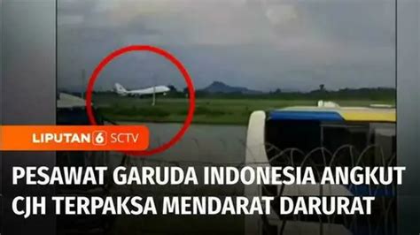 Video Pesawat Garuda Indonesia Angkut Jemaah Calon Haji Makassar