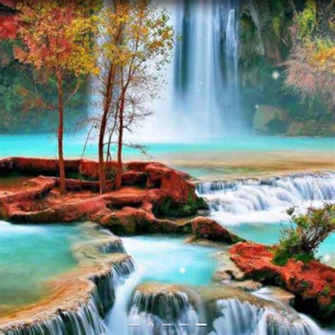 Wallpaper Indah Waterfall Body Of Water Natural Landscape Water