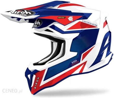 Kask Motocyklowy Airoh Strycker Axe Blue Red Gloss Opinie I Ceny Na