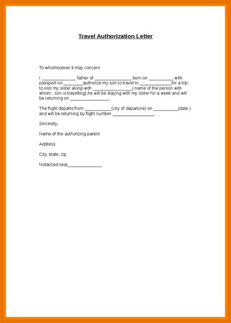 Letter Of Permission To Travel Lettering Travel Consent Form Travel Images