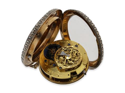 Taschenuhr museale äußerst ungewöhnliche Gold Emaille Taschenuhr mit