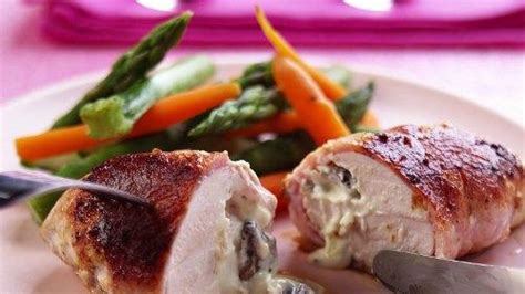 Filets De Poulet Farcis Aux Champignons Et Au Fromage