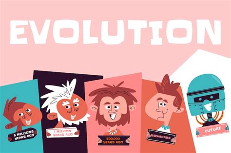 Premium Vector Hand Drawn Human Evolution Background