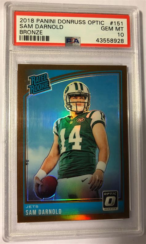 2018 Panini Donruss Optic 151 Bronze Sam Darnold Rookie Card Rc PSA 10