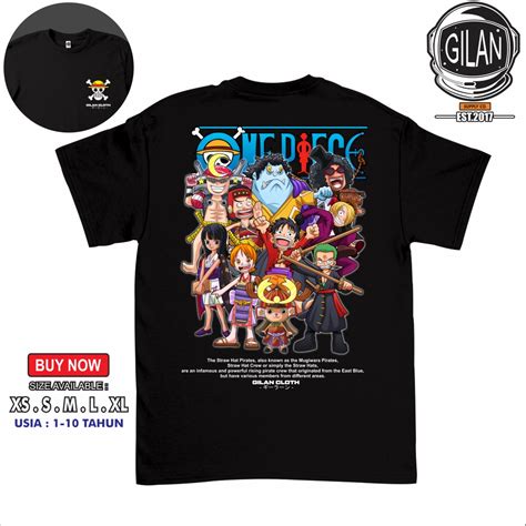 Jual Kaos Baju Anak Anime One Piece Mugiwara Chibi Monkey D Luffy Zoro