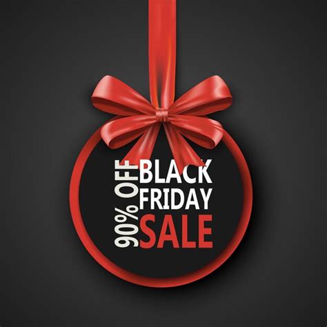 Premium Vector Black Friday Sale Design Template With Bow Ribbon