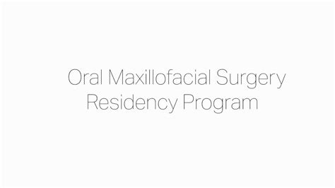 Oral Maxillofacial Surgery Residency Program University Of Maryland