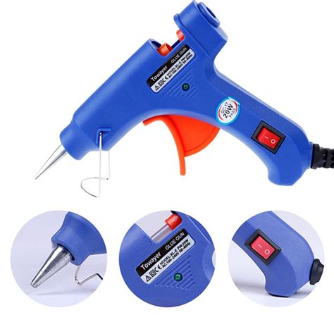 Hot Glue Gun With Mm Glue Sticks W Mini Guns Thermo Electric Heat Temperature Tool