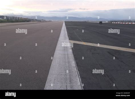 Gibraltar airport runway Stock Photo - Alamy