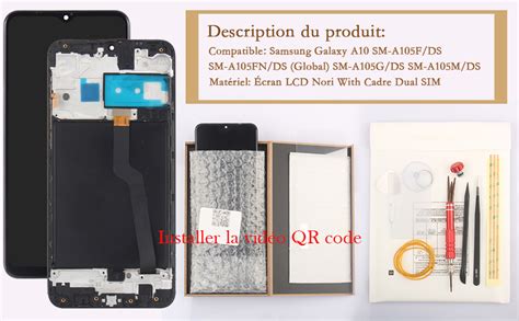 Yhx Ou Noir Kit Cran Complet Avec Ch Ssis Pour Samsung Galaxy