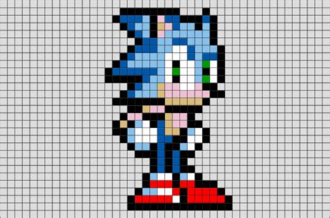 Sonic Pixel Art | Pixel art, Video game pattern, 8 bit art