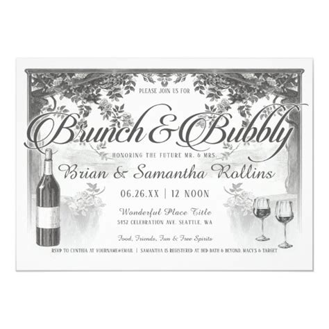 Brunch And Bubbly Invitations Couples Shower