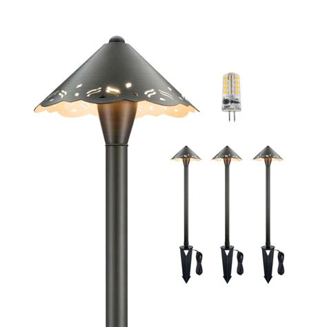 Gardenreet Low Voltage Pathway Lights Brass Led Landscape Path Lights Yard Lights Outdoor