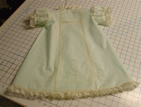 Heirloom Baby Dress Ltgreenecru Size 18 Months Hand Etsy