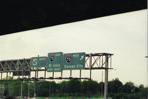 US 67 South at Interstate 70 exits (2001) - Interstate 70 in Missouri ...