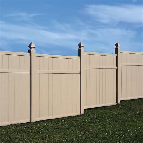 Freedom Brighton 6 Ft H X 6 Ft W Khaki Privacy Vinyl Fence Panel In The Vinyl Fencing Department