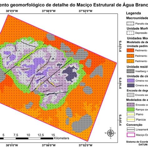 Mapeamento Geomorfol Gico De Detalhe Do Maci O Estrutural De Gua