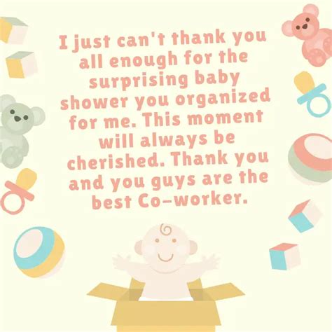 Baby Shower Thank You Messages To Co Workers