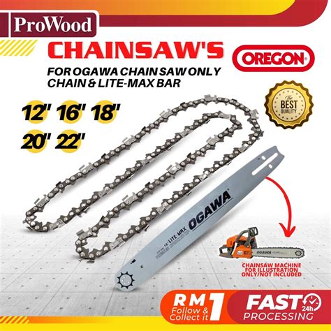 Oregon Ogawa Chainsaw Chain Rantai Lite Max Guide