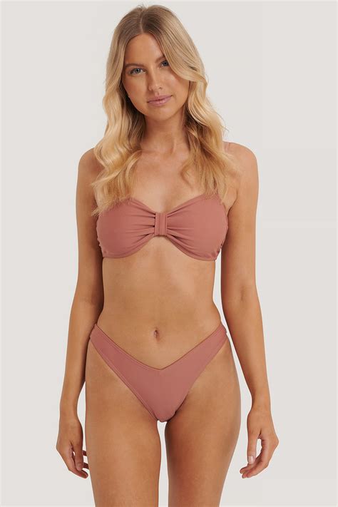 V Shape Front Bikini Bottom Pink Na Kd